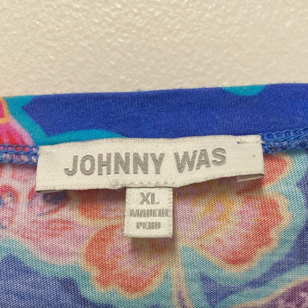Johnny Was Multicolor Floral Short Sleeve Top - Picture 2 of 4